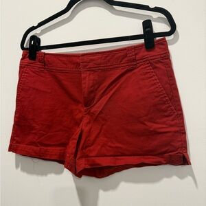 New York & Company Red Shorts Vibrant Cotton Blend